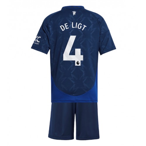 Manchester United Matthijs de Ligt #4 Gostujuci Dres za djecu 2024-25 Kratak Rukav (+ Kratke hlače)